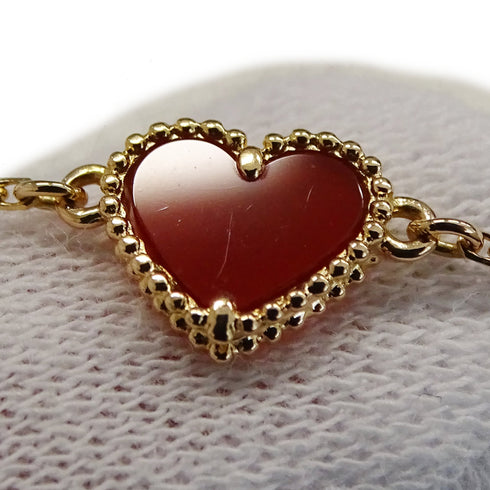 Sweet Alhambra Bracelet 18K Rose Gold and Carnelian
