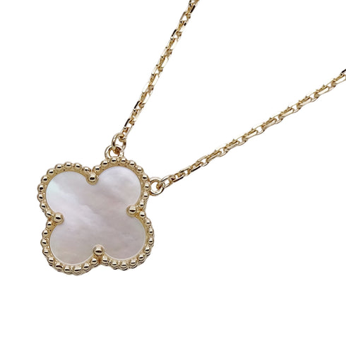 Vintage Alhambra Pendant Necklace 18K Yellow Gold