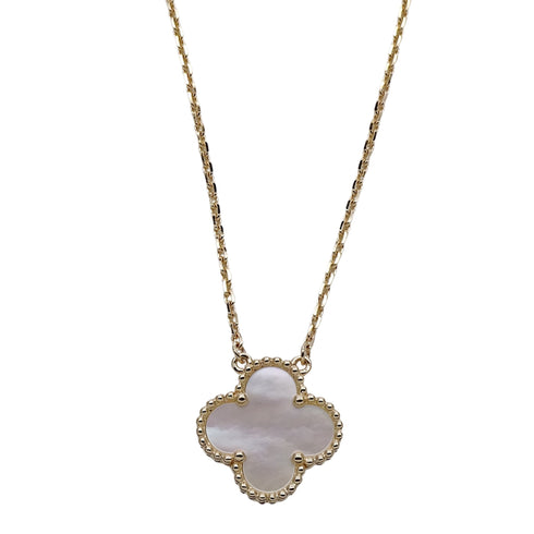Vintage Alhambra Pendant Necklace 18K Yellow Gold