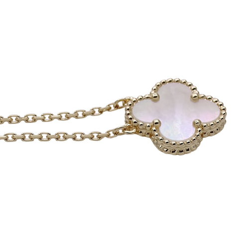 Vintage Alhambra Pendant Necklace 18K Yellow Gold