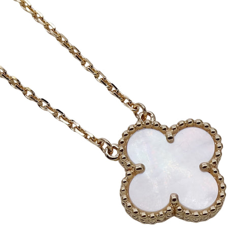 Vintage Alhambra Pendant Necklace 18K Yellow Gold