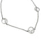 Pendant Necklace Brass and Rhinestone Silver
