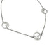 Pendant Necklace Brass and Rhinestone Silver