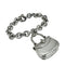 Bamboo Handle Bag Motif Chain Bracelet Sterling Silver