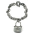 Bamboo Handle Bag Motif Chain Bracelet Sterling Silver