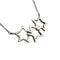 Triple Star Pendant Necklace Sterling Silver