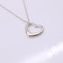 Open Heart Pendant Necklace Sterling Silver 12mm