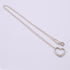 Open Heart Pendant Necklace Sterling Silver 12mm