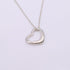 Open Heart Pendant Necklace Sterling Silver 12mm