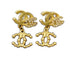 CC Logo Earrings Metal Gold-Tone Metal