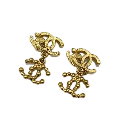 CC Logo Earrings Metal Gold-Tone Metal