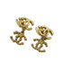 CC Logo Earrings Metal Gold-Tone Metal