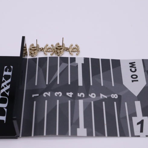 CC Logo Earrings Metal Gold-Tone Metal