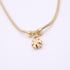 Flower Pendant Necklace Metal With Rhinestone