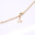 Flower Pendant Necklace Metal With Rhinestone