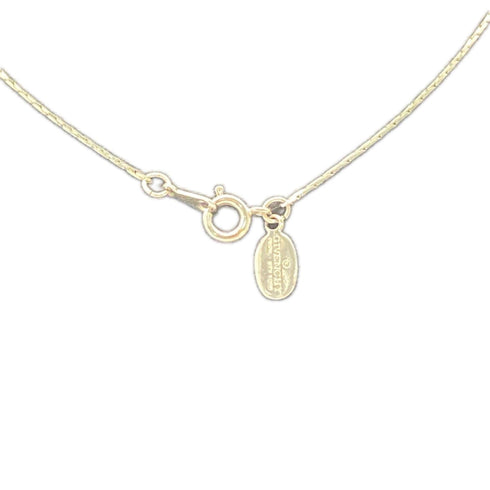 Pendant Necklace Sterling Silver With Rhinestone