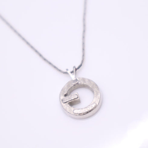 Pendant Necklace Sterling Silver With Rhinestone
