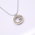 Pendant Necklace Sterling Silver With Rhinestone