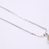 Pendant Necklace Sterling Silver With Rhinestone