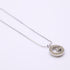 Pendant Necklace Sterling Silver With Rhinestone