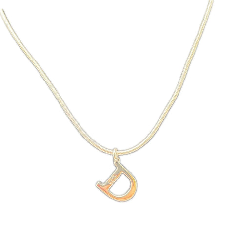 D- Pendant Necklace Sterling Silver