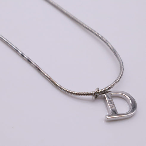 D- Pendant Necklace Sterling Silver