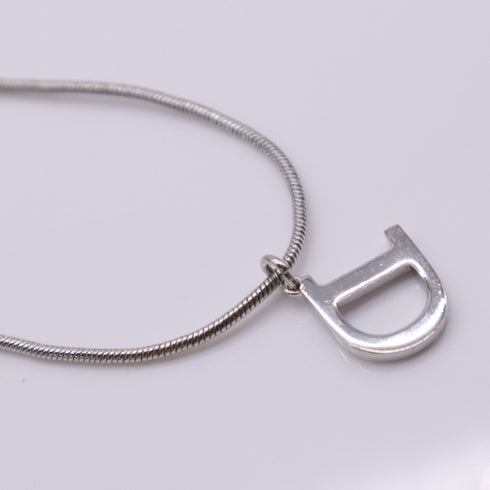 D- Pendant Necklace Sterling Silver