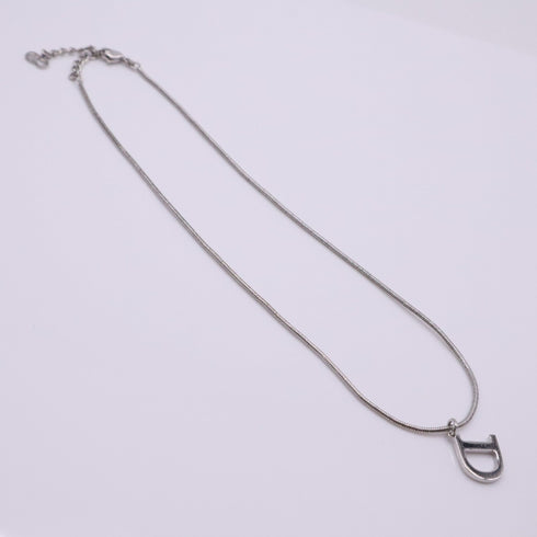 D- Pendant Necklace Sterling Silver