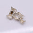 Twist Ribbon Brooch Gold and Sterling Silver