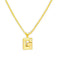 Pendant Necklace Gold with Rhinestone