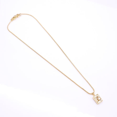 Pendant Necklace Gold with Rhinestone