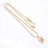 Pendant Necklace Gold with Rhinestone