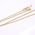 Pendant Necklace Gold with Rhinestone