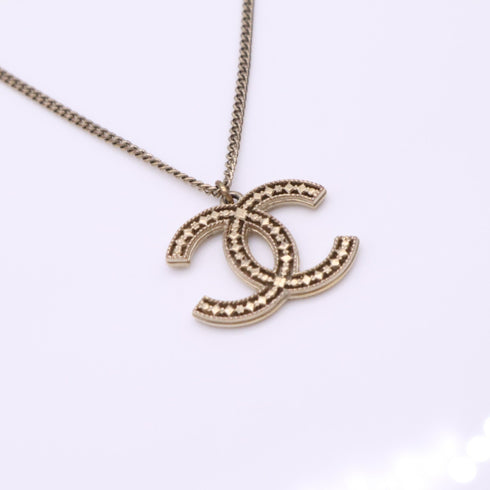 CC Logo Pendant Necklace Metal