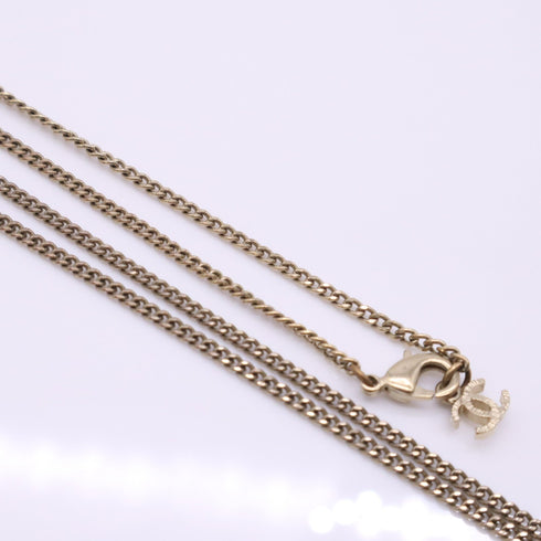 CC Logo Pendant Necklace Metal
