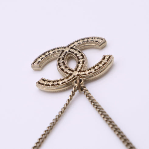 CC Logo Pendant Necklace Metal