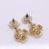 Earrings Camellia Gold-Tone Metal