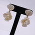 Earrings Camellia Gold-Tone Metal