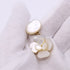 Earrings Camellia Gold-Tone Metal