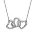Triple Heart Pendant Necklace Sterling Silver