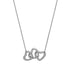 Triple Heart Pendant Necklace Sterling Silver