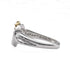 Heart Ribbon Ring 18K Yellow Gold and Sterling Silver