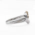 Heart Ribbon Ring 18K Yellow Gold and Sterling Silver