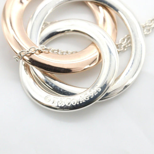1837 Interlocking Circle Pendant Necklace Metal and Sterling Silver