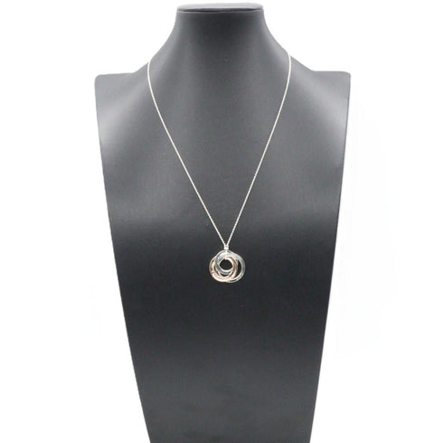 1837 Interlocking Circle Pendant Necklace Metal and Sterling Silver