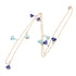 Pendant Necklace 18K Rose Gold with Diamond Lapis Lazuli and Turquoise