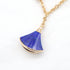 Pendant Necklace 18K Rose Gold with Diamond Lapis Lazuli and Turquoise