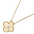 Vintage Alhambra Pendant Necklace 18K Yellow Gold and Mother of Pearl