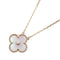 Vintage Alhambra Pendant Necklace 18K Rose Gold