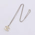 CC Logo Pendant Necklace Silver-Tone Metal